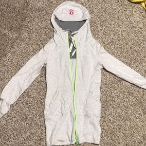 Lululemon light gray long zip up